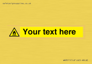 Custom flammable sign